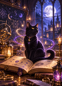 黒猫と魔女の教室のAIイメージ画像